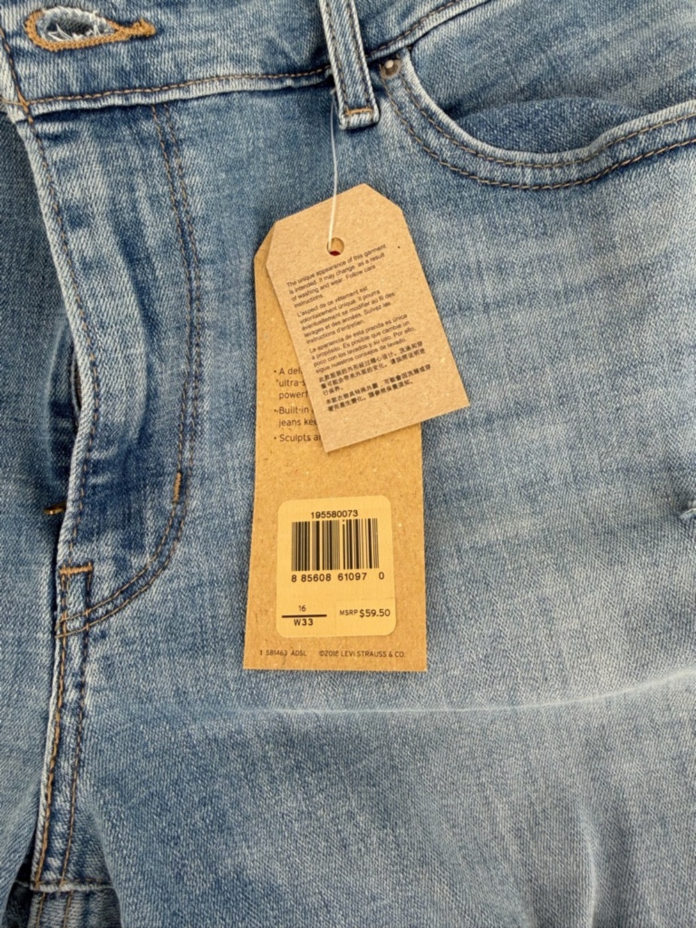 Levi’s 711 Skinny Ankle Jeans Women 16 W33 Distressed Stretch New - Picture 7 of 16